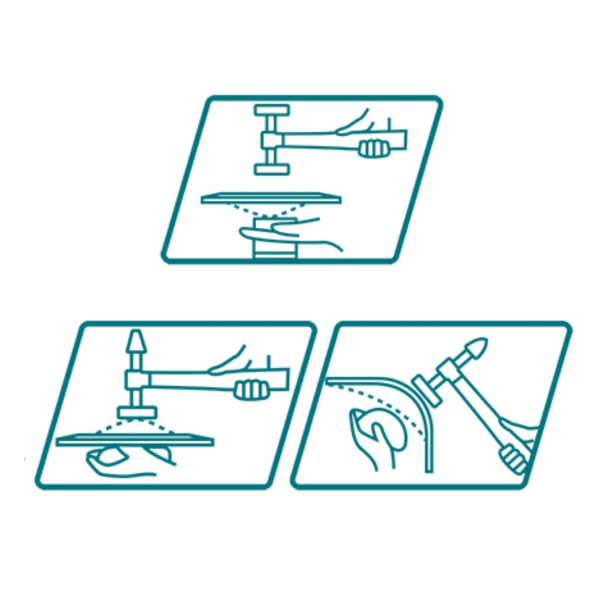 Juego de martillos para planchar 7 piezas Total4
