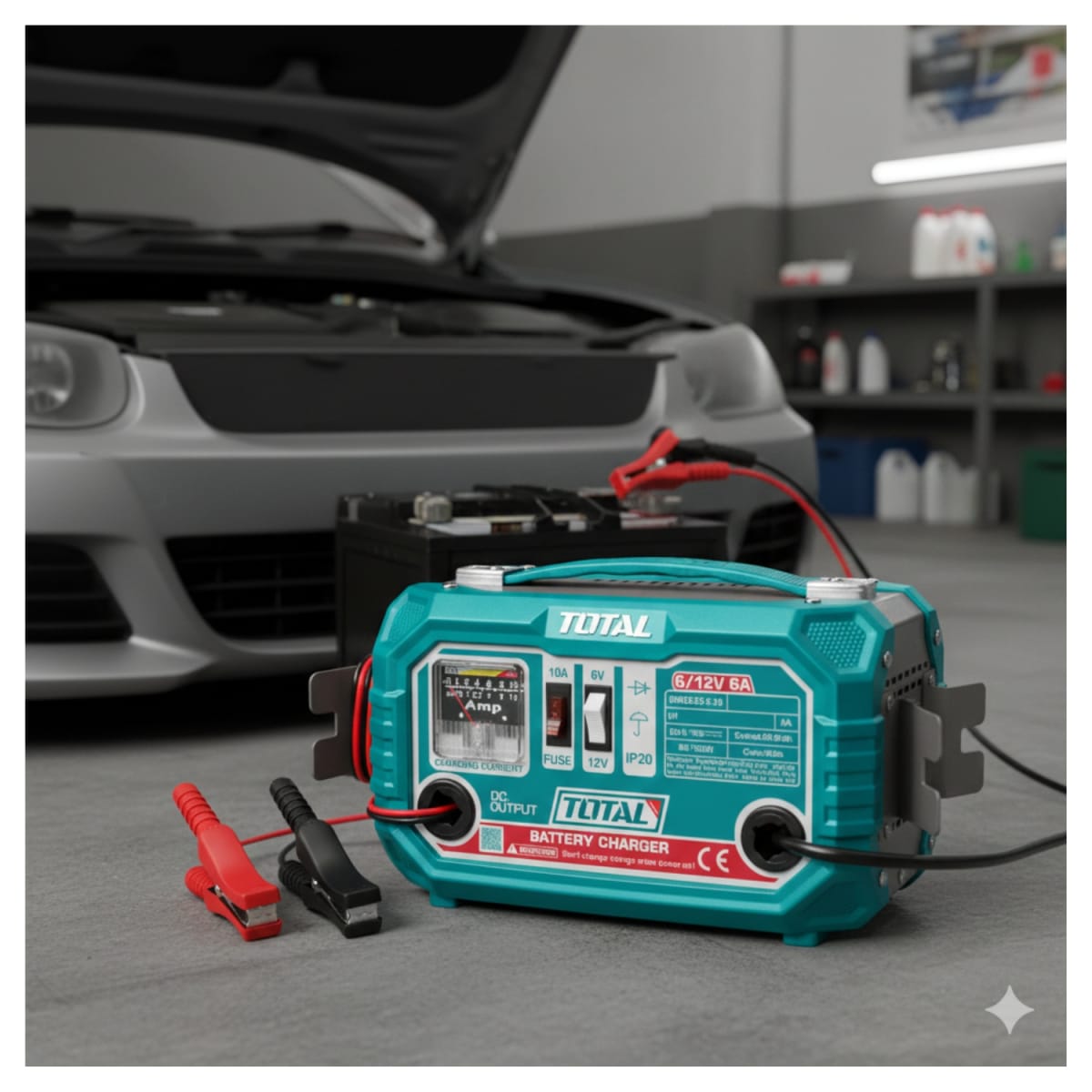 Cargador de Batería 6/12V 220v Total3