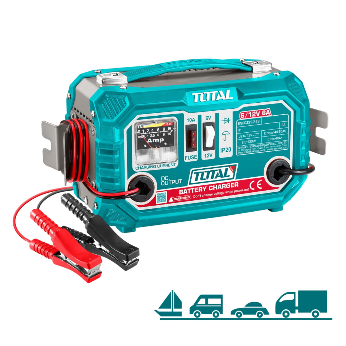 Cargador de Batería 6/12V 220v Total1