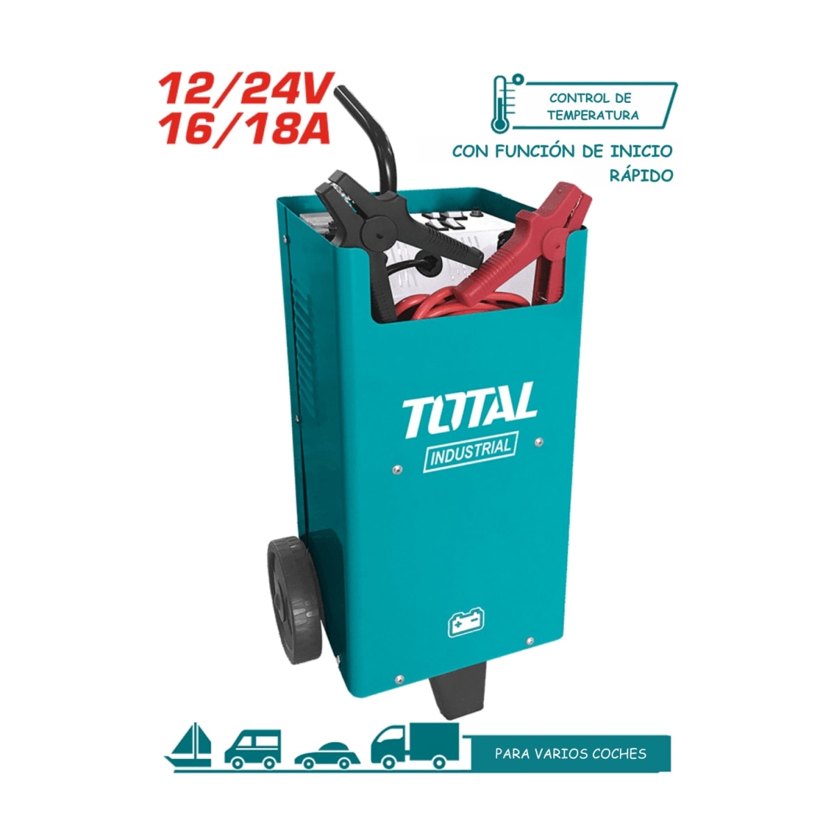 Cargador de bateria 300A industrial Total2