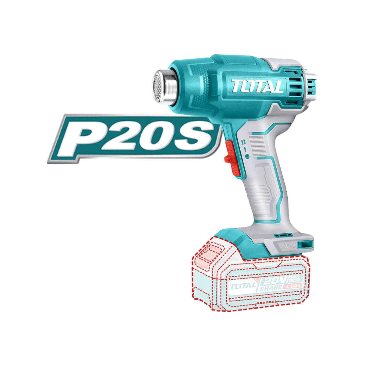 Pistola de calor 20v Total2