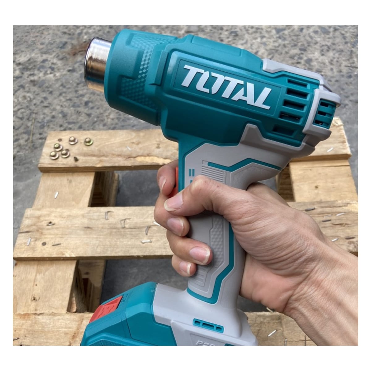 Pistola de calor 20v + Taladro 12v Total6