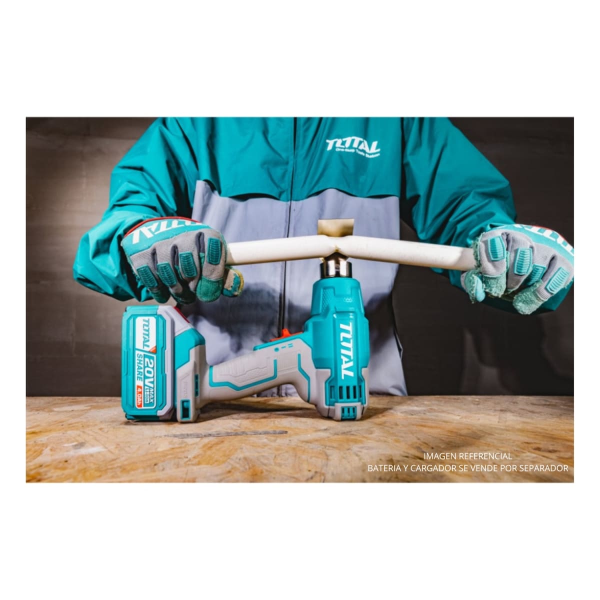 Pistola de Calor Digital 30°-550° 20v Total4