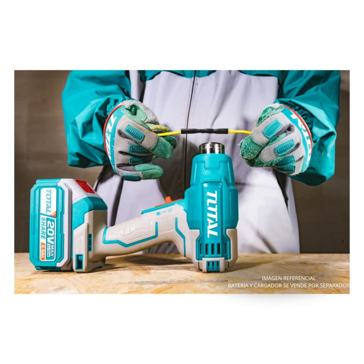 Pistola de Calor Digital 30°-550° 20v Total5