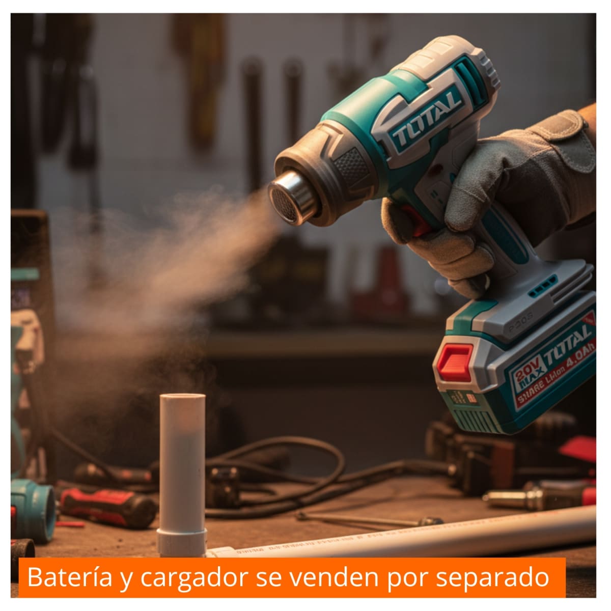 Pistola de Calor solo cabezal 300°-550° 20v Total5