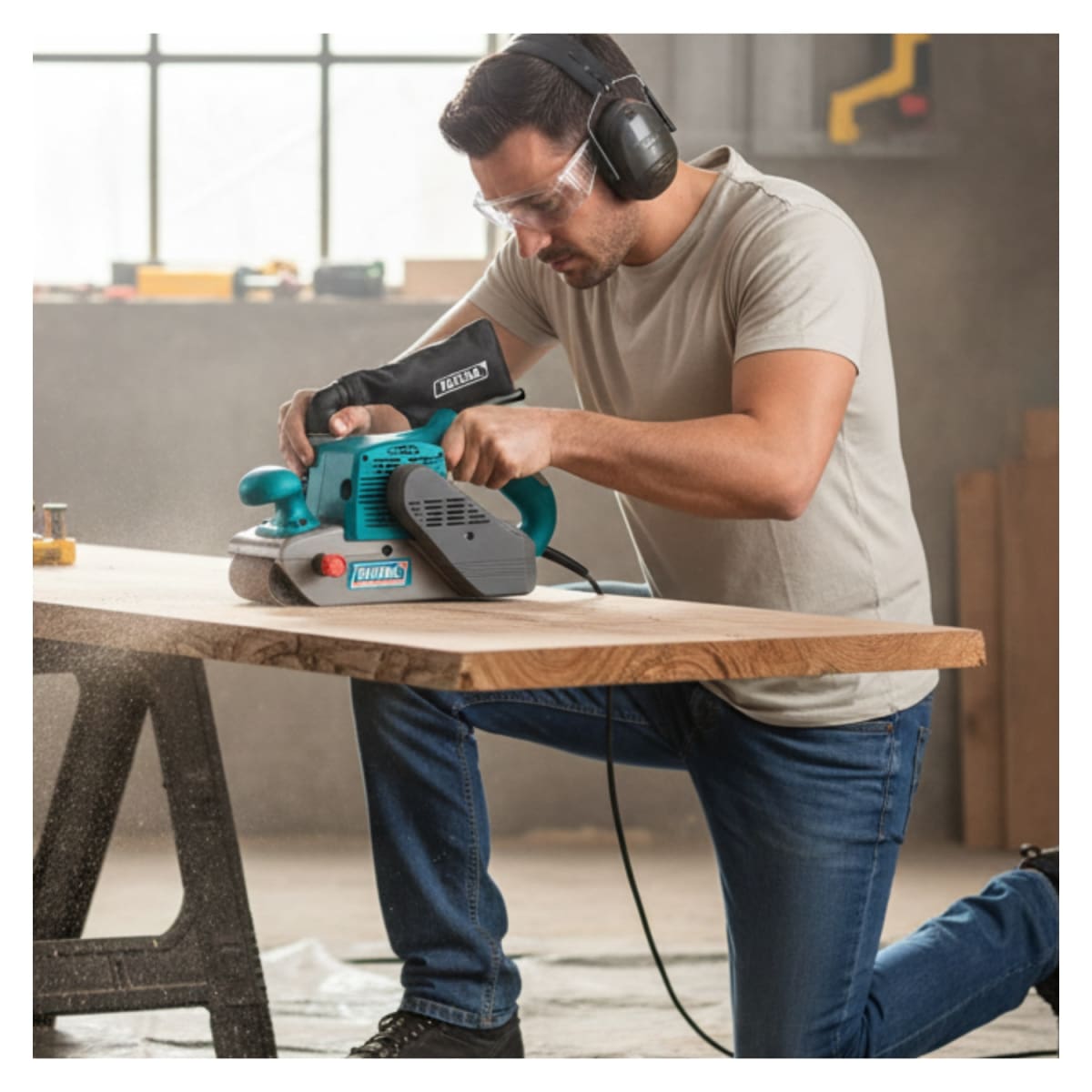 Lijadora de Banda 1200w 500rpm Total3