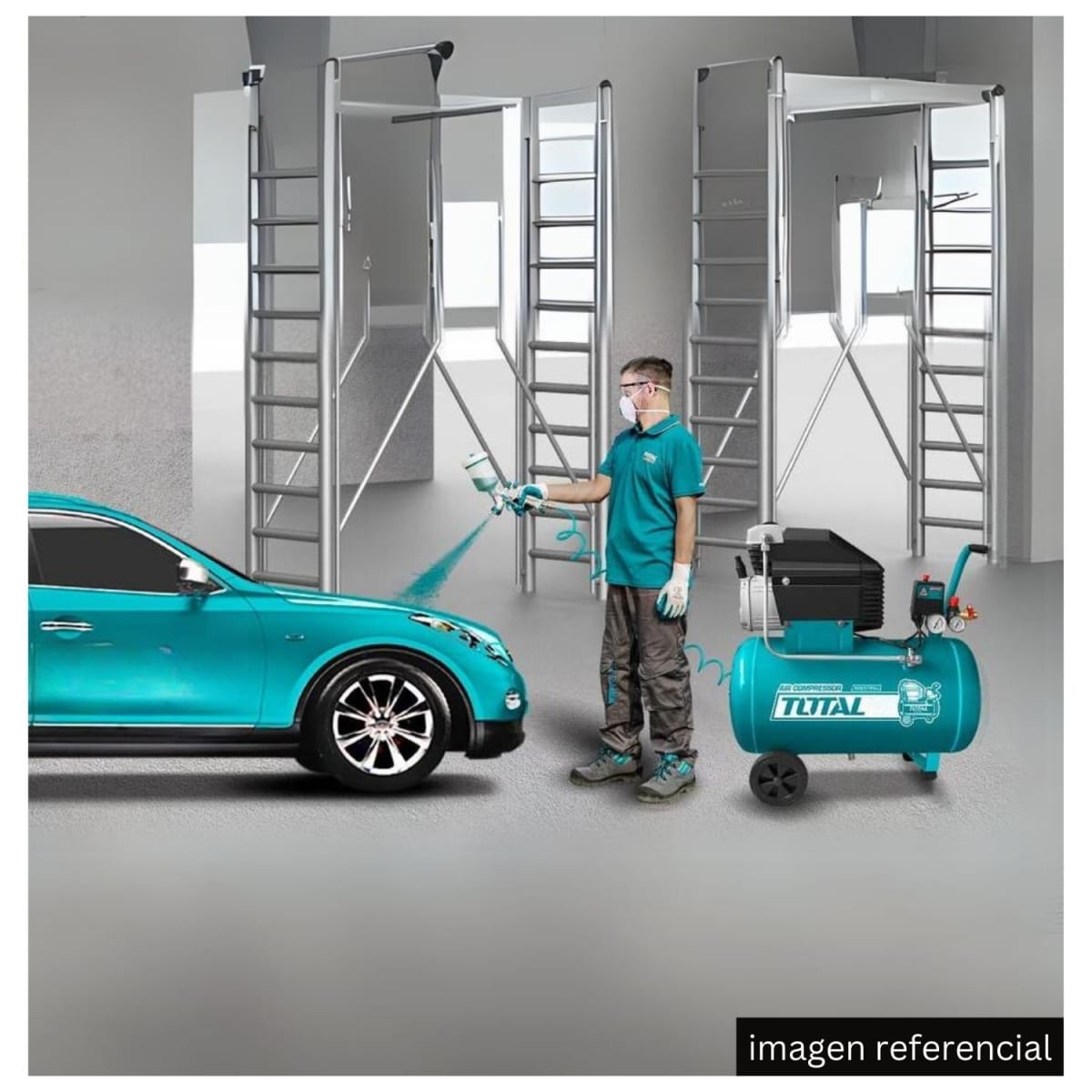 Compresora de aire 50 litros 2.5 HP Total4