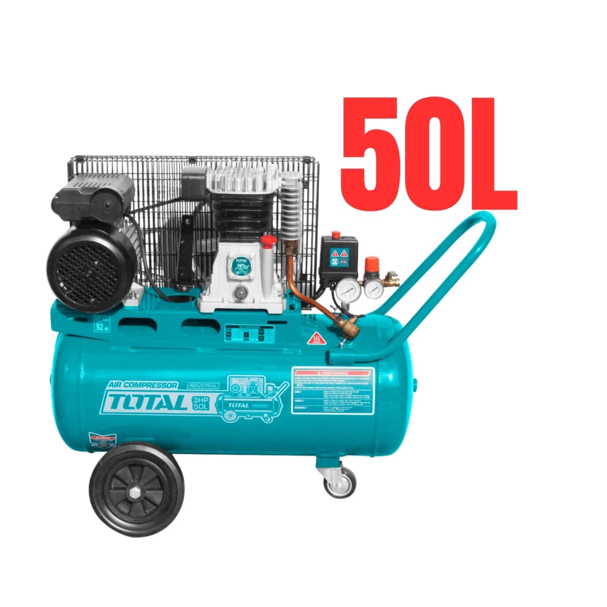 Compresora de aire con faja 50 litros 3 HP Total2