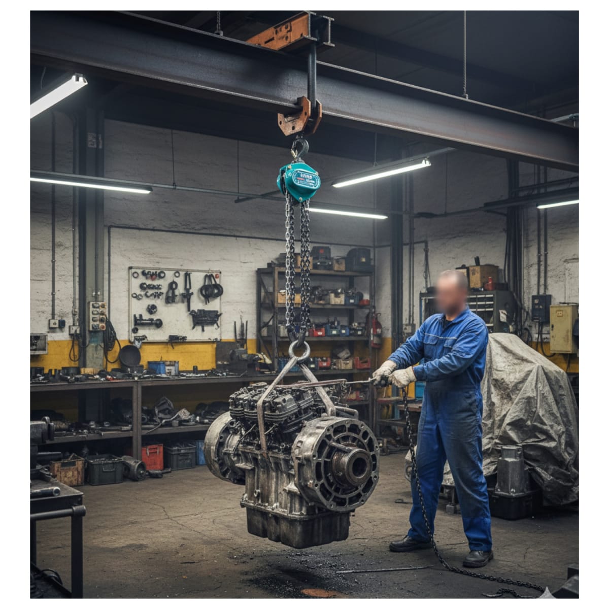 Tecle de Cadena 1 Tonelada 3Metros 250N Acero Total3