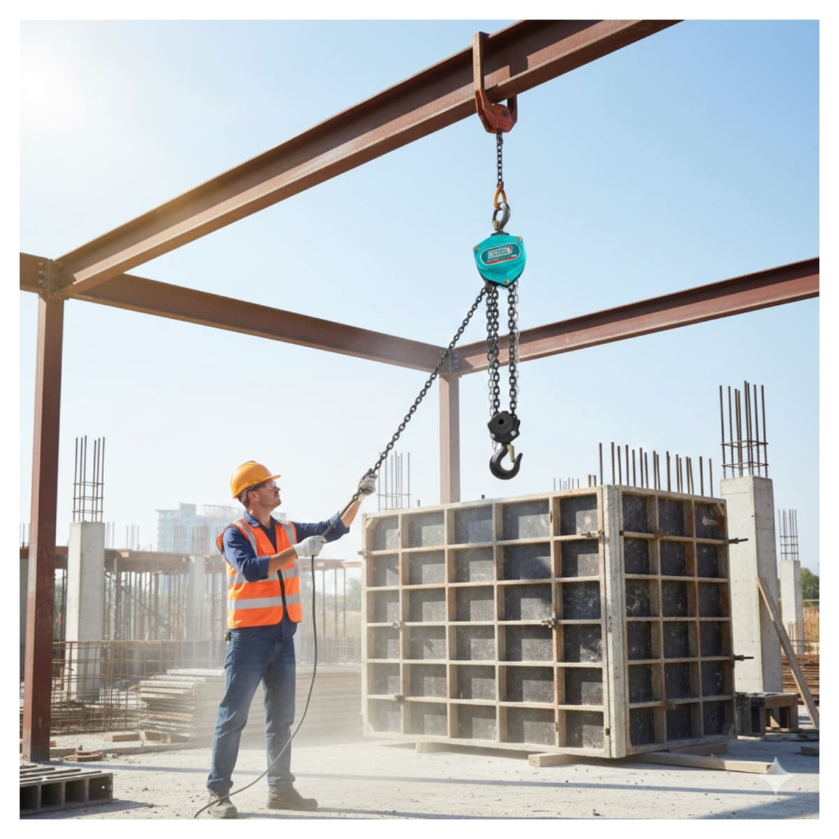 Tecle Pesado 5 tonelada 3 metros Doble Cadena Total3