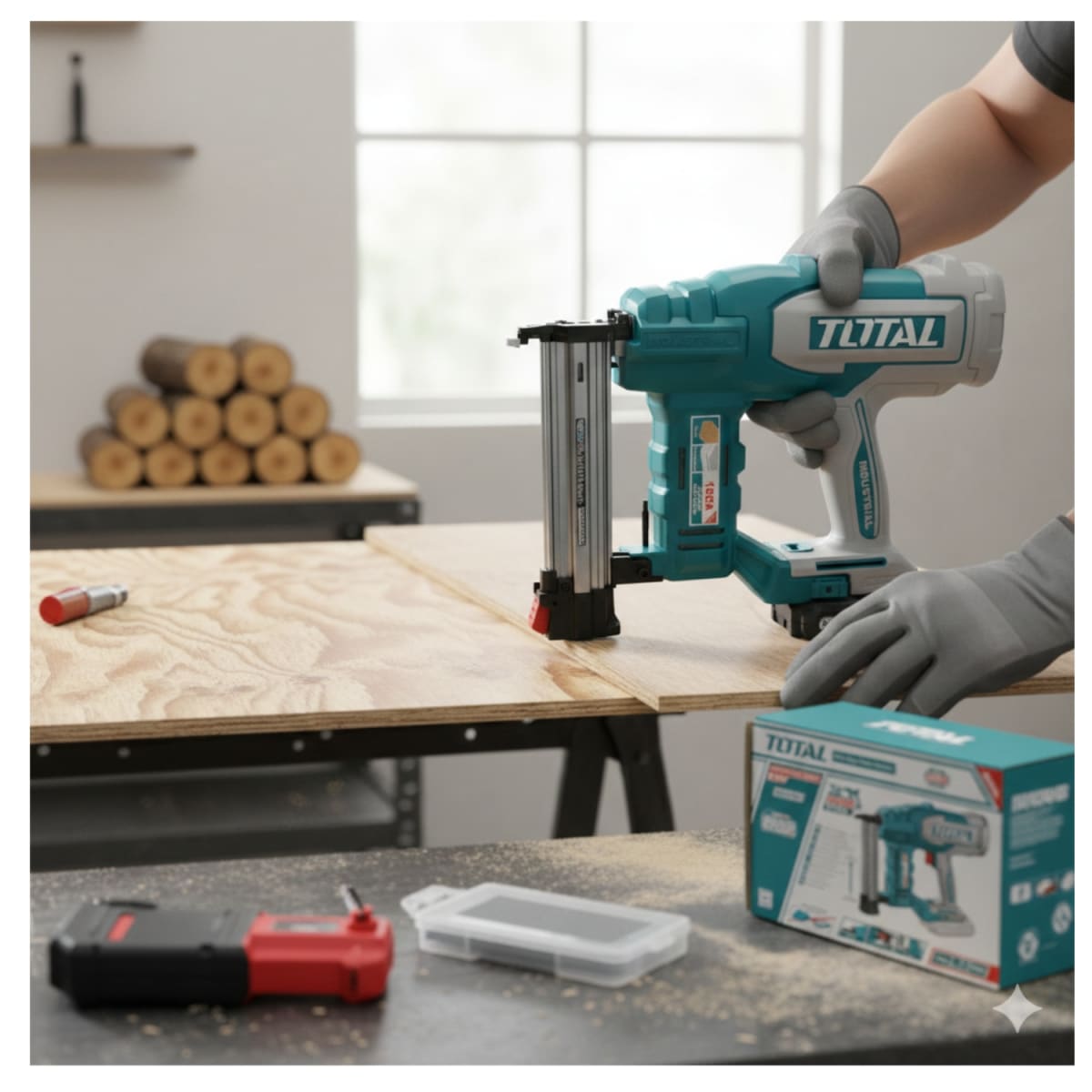 Clavadora inalámbrica 20v 15mm-35mm (solo cabezal) Total2