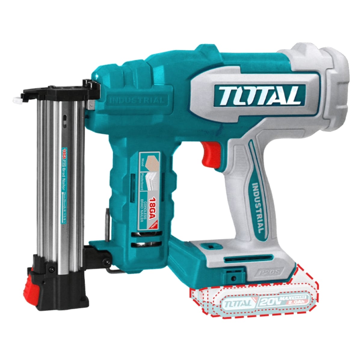 Clavadora Inalambrica 35mm + 2ah Batería y cargador 20v Total2