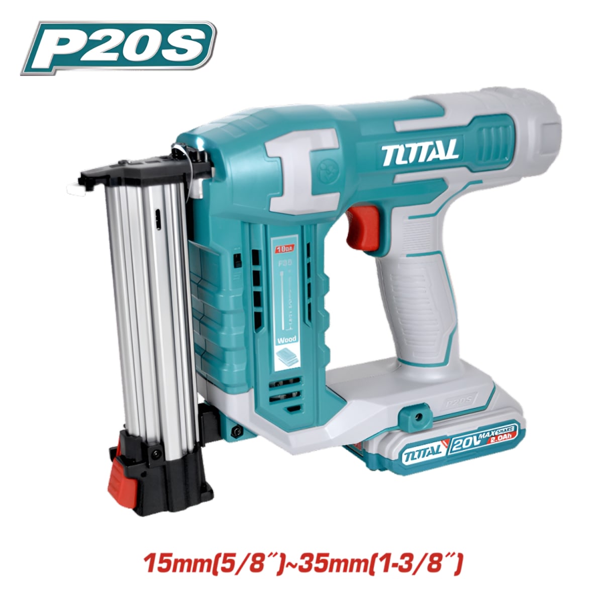 Clavadora Inalámbrica 20v 15mm-35mm + 1 batería y Cargador Total2