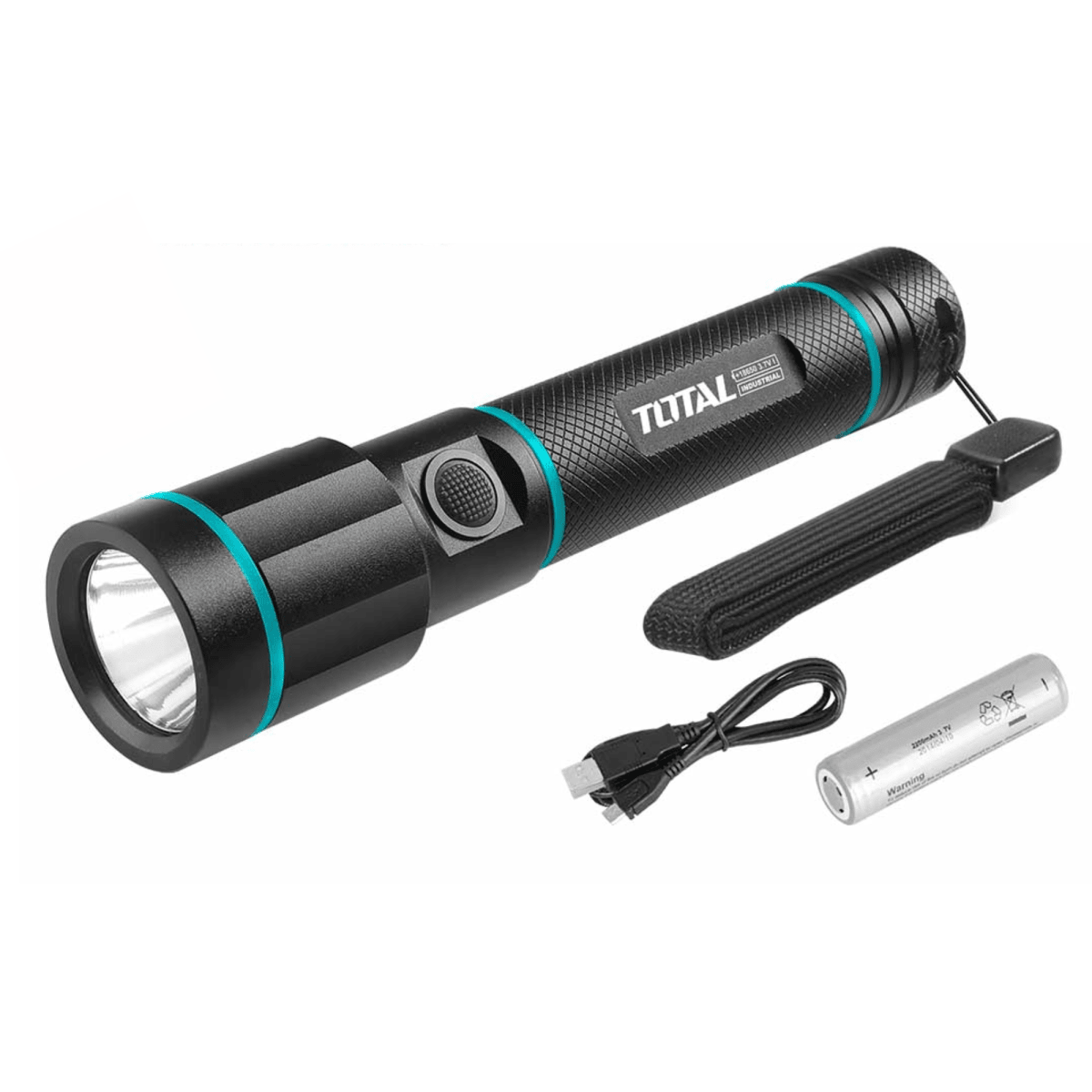 Linterna de mano de aluminio 450 lm Total1