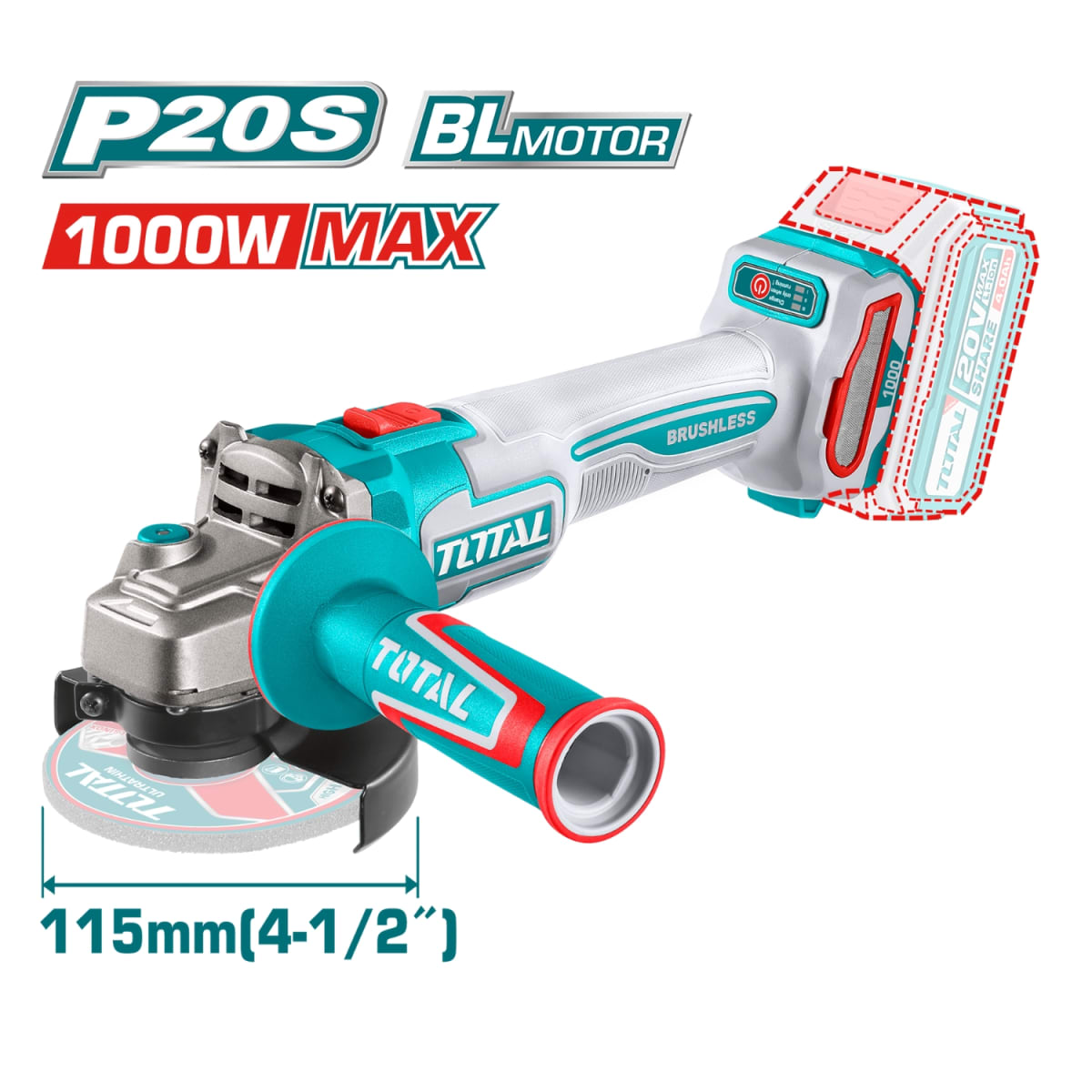 Combo Taladro Percutor 66Nm + amoladora 4½