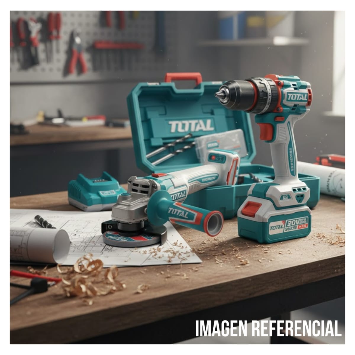 Combo Taladro Percutor 66Nm + amoladora 4½
