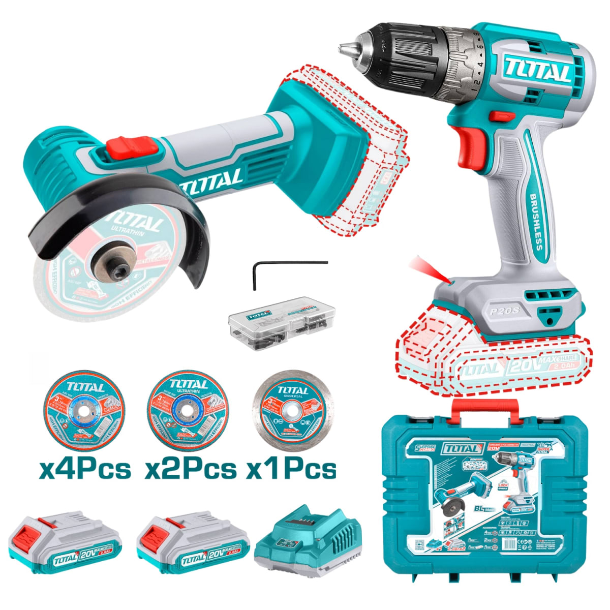 Combo Taladro 52nm + amoladora 3