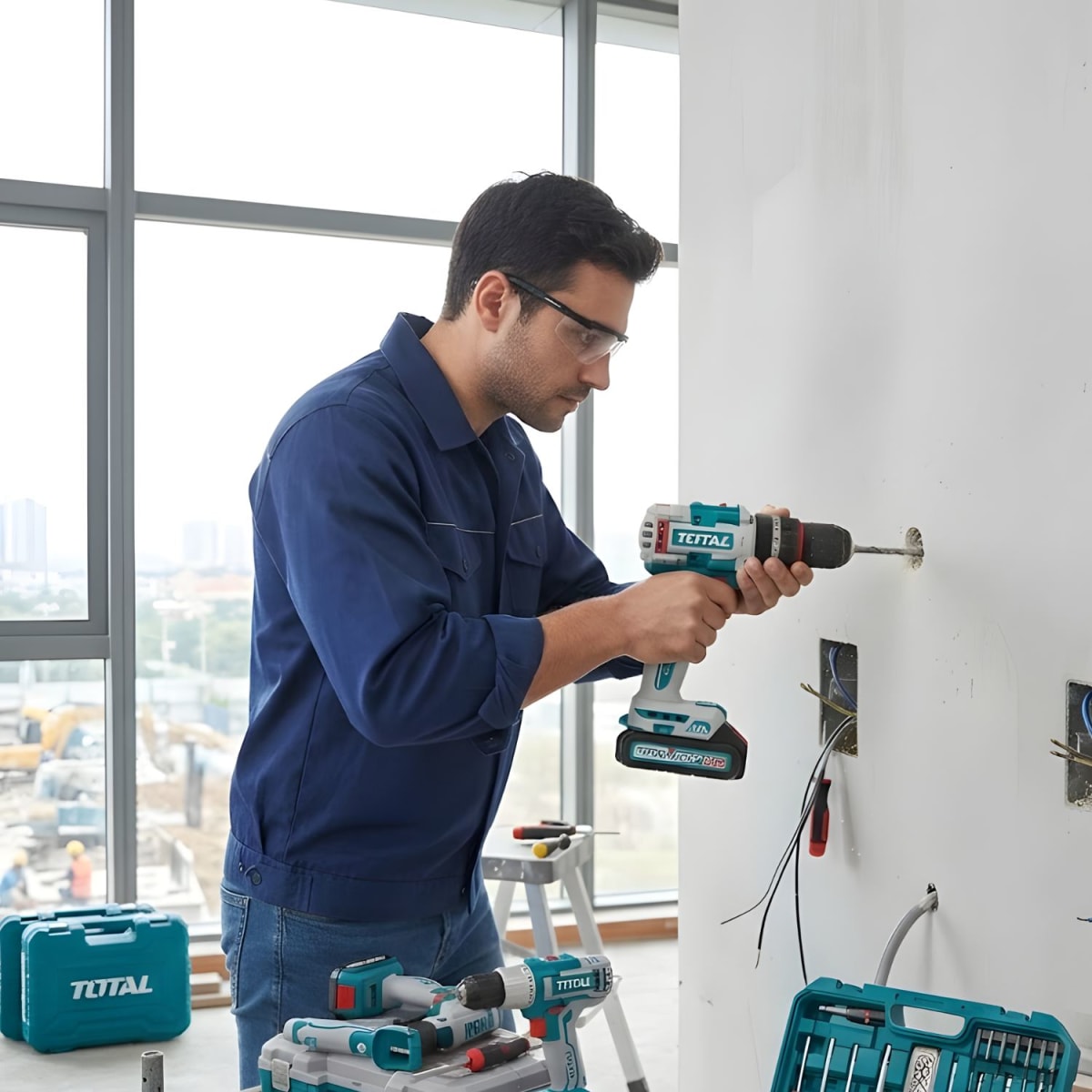 Combo Taladro percutor + Llave de impacto + Amoladora Total3