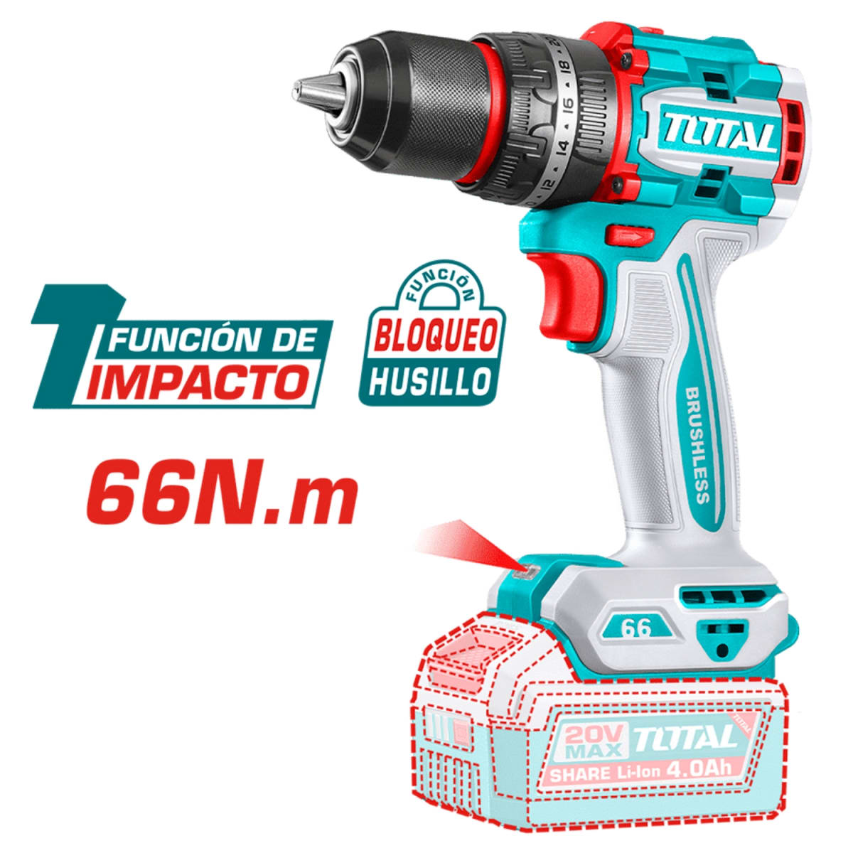 Combo Taladro percutor + Amoladora + Llave de impacto Total3