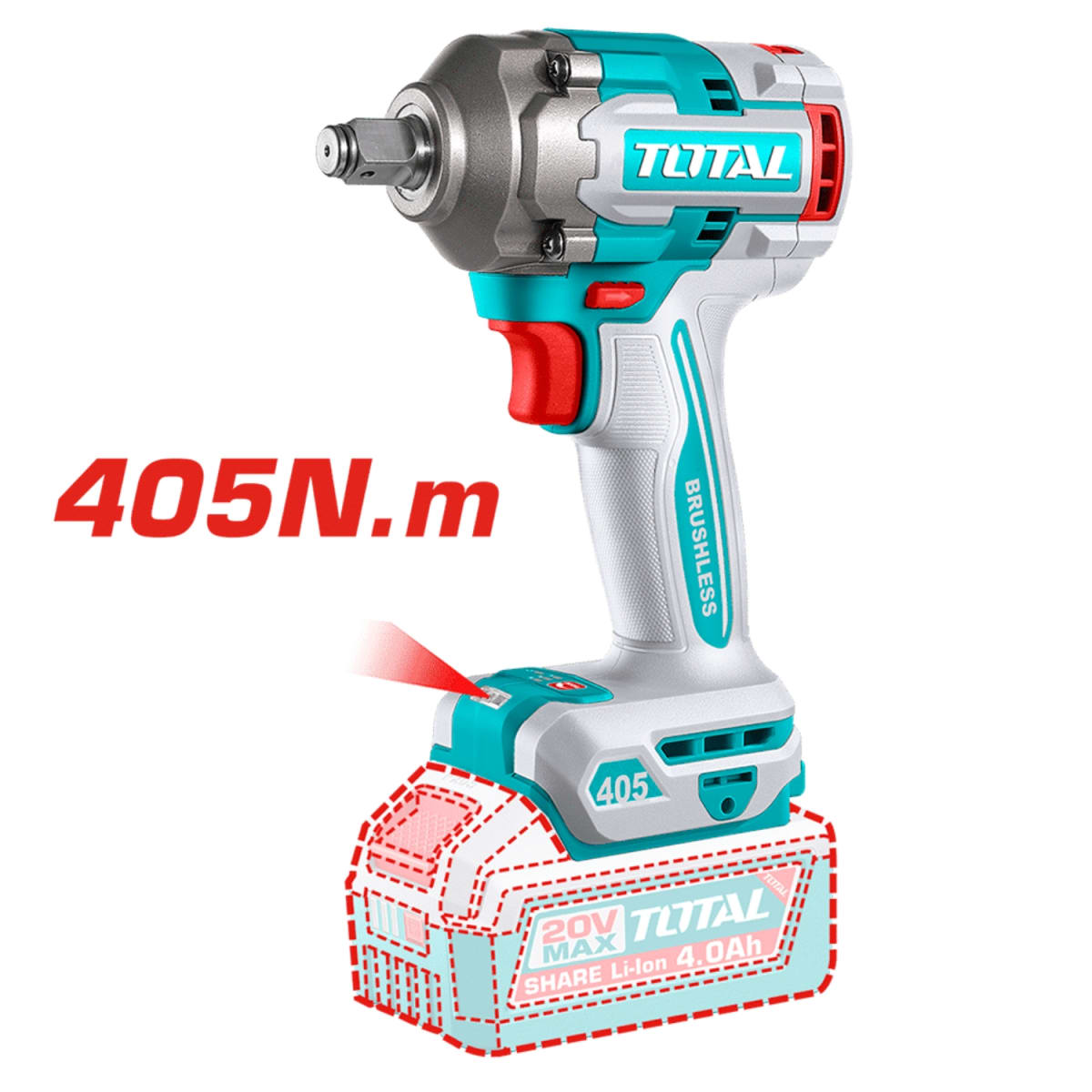 Combo Taladro percutor + Amoladora + Llave de impacto Total4