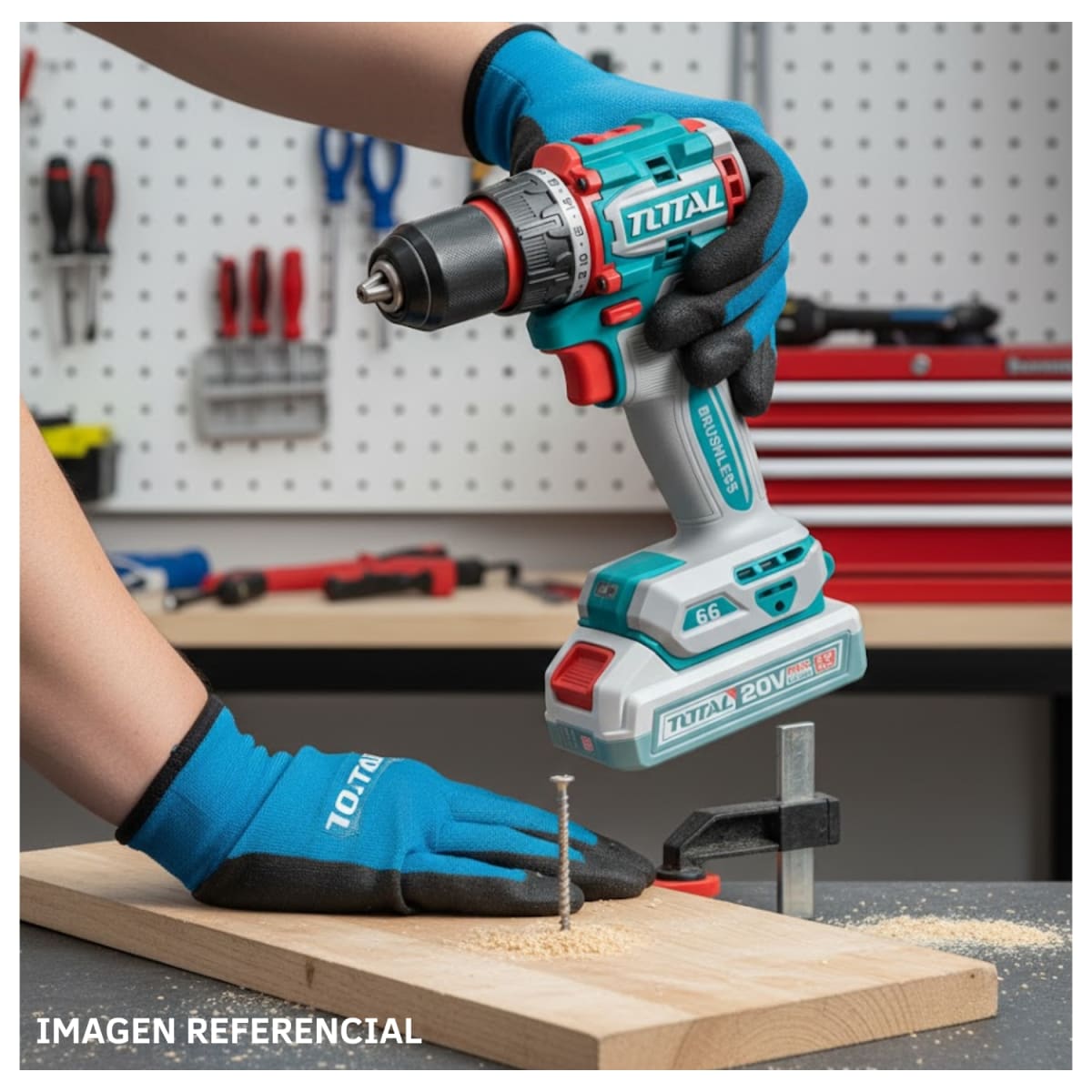 Combo Taladro atornillador 66nm + Amoladora + 2 bateria y cargador Total4