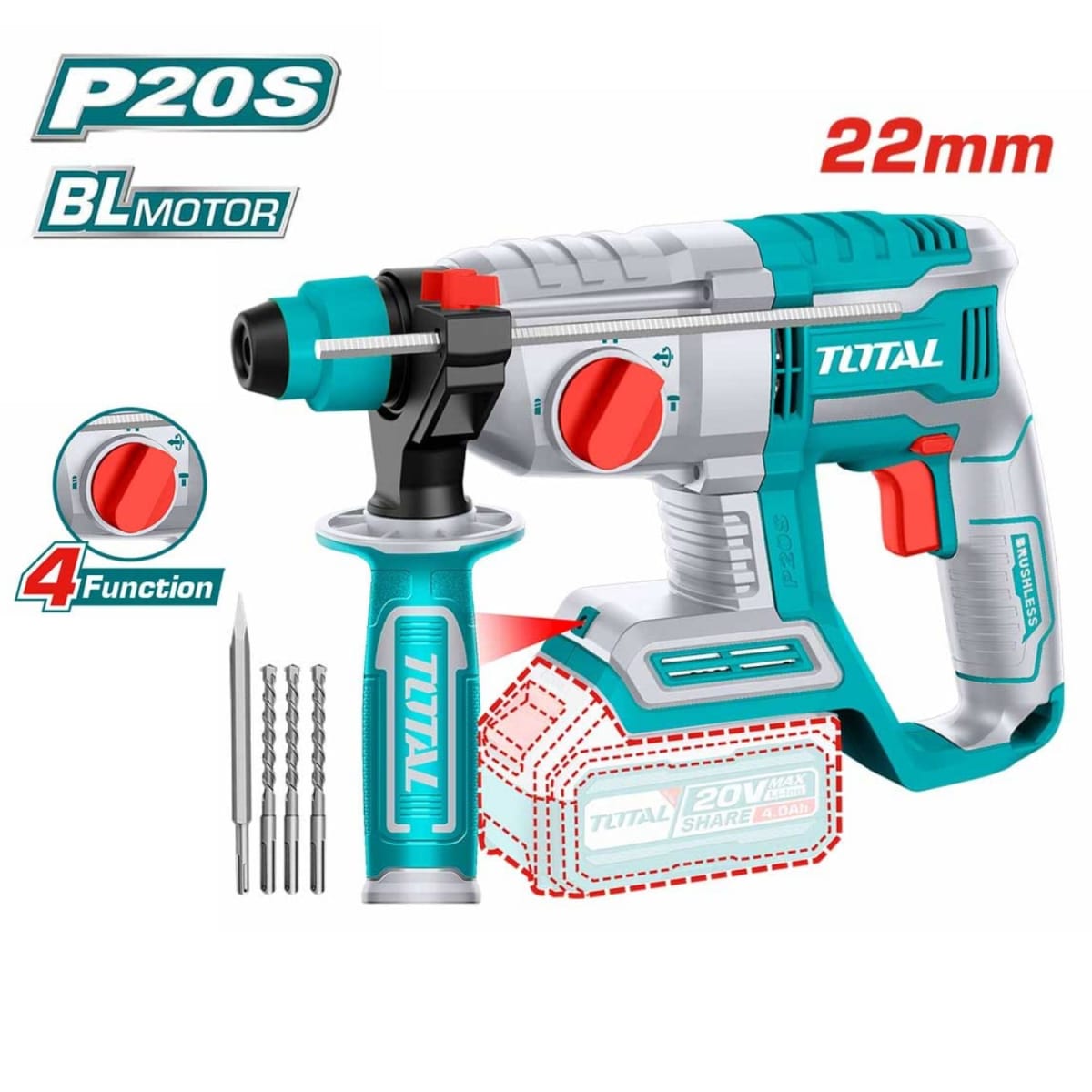 Combo industrial 9 piezas + maletín Total4