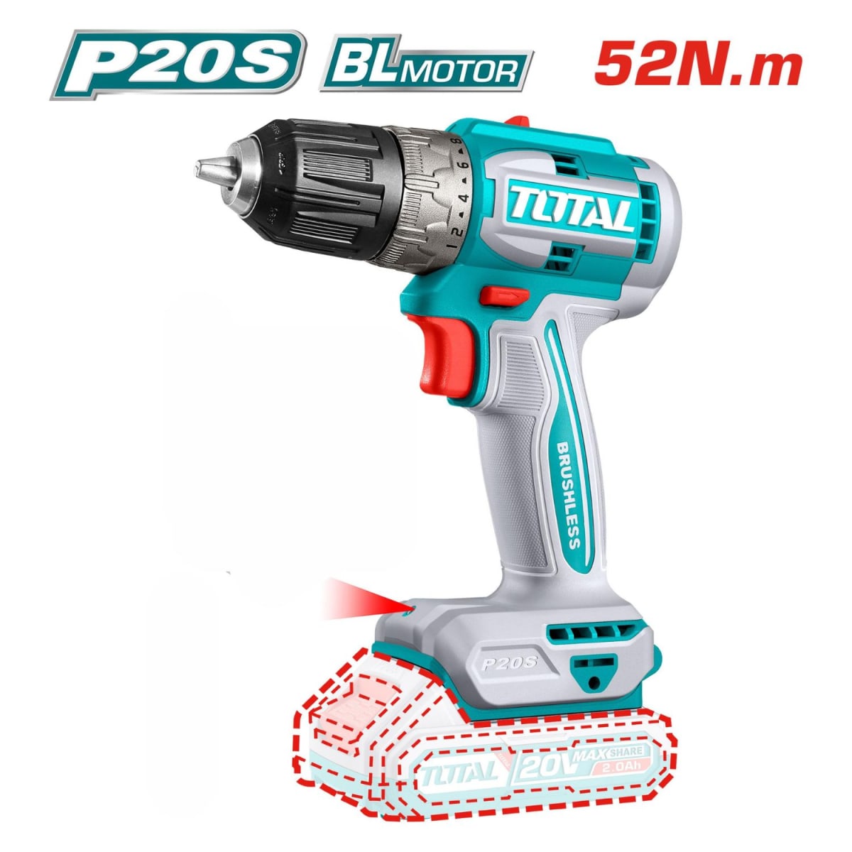 Combo industrial 9 piezas + maletín Total6