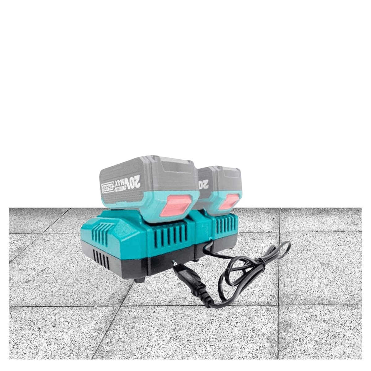 Cargador rápido 4ah doble para bateria 20v Total4