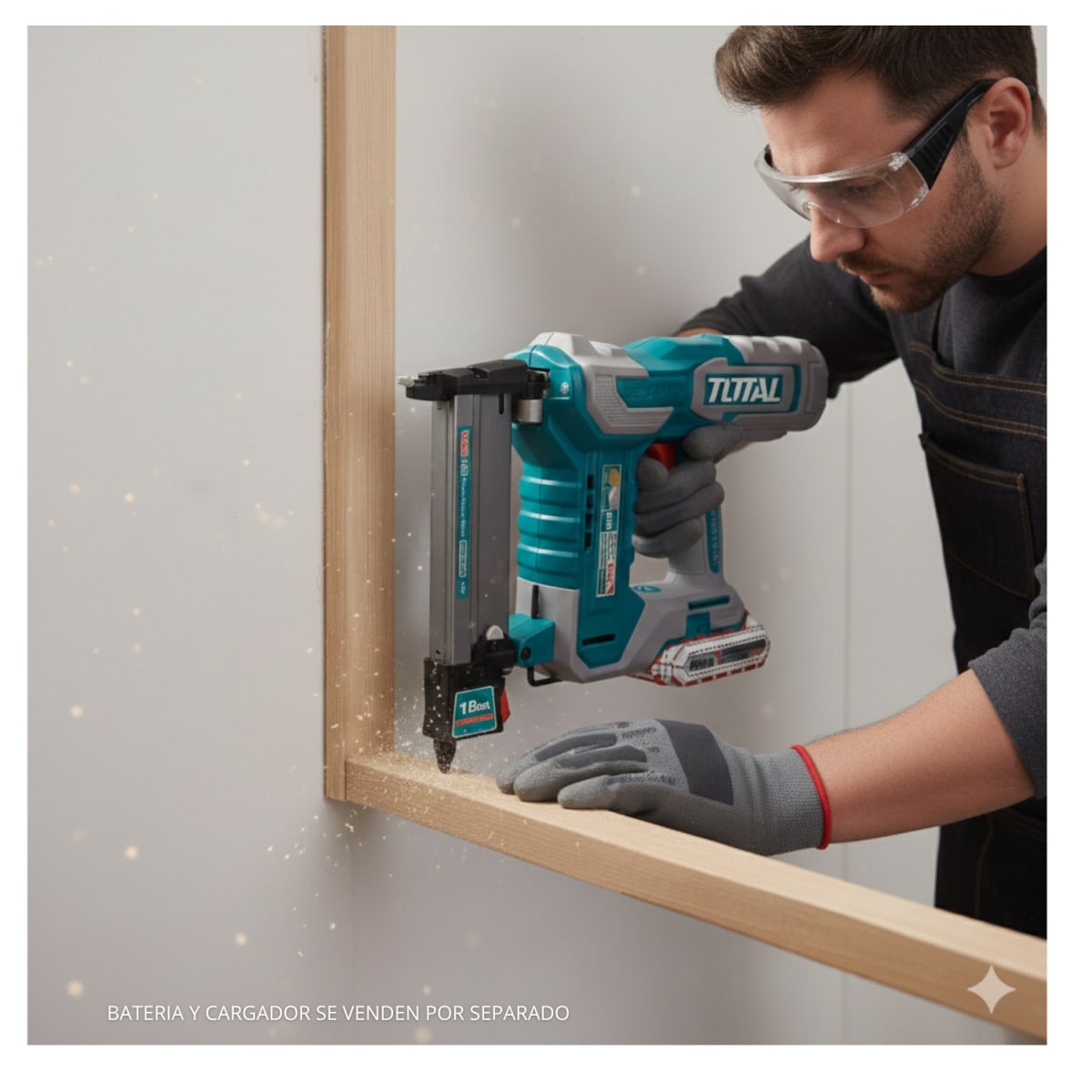 Pistola de Grapas Inalambrica K10-K40 + Accesorios (solo cabezal) Total3