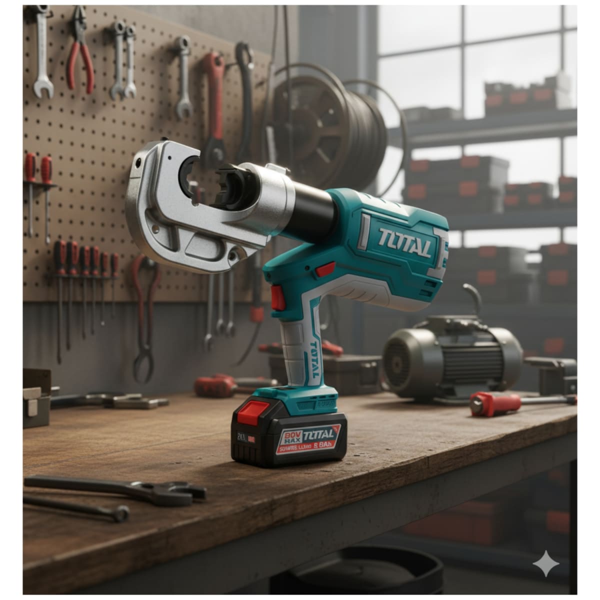 Crimpiadora 16-400mm 120kn + 2 baterias y 1 Cargador Industrial Total5