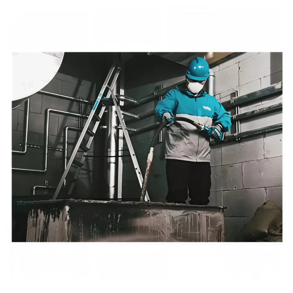 Taladro atornillador 60nm + vibrador de concreto Total3