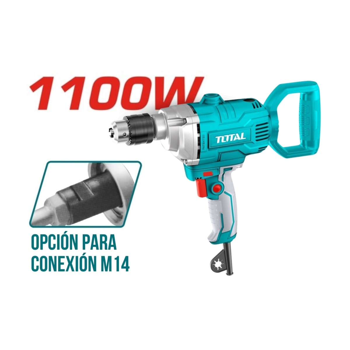 Taladro mezclador 1100w industrial Total2