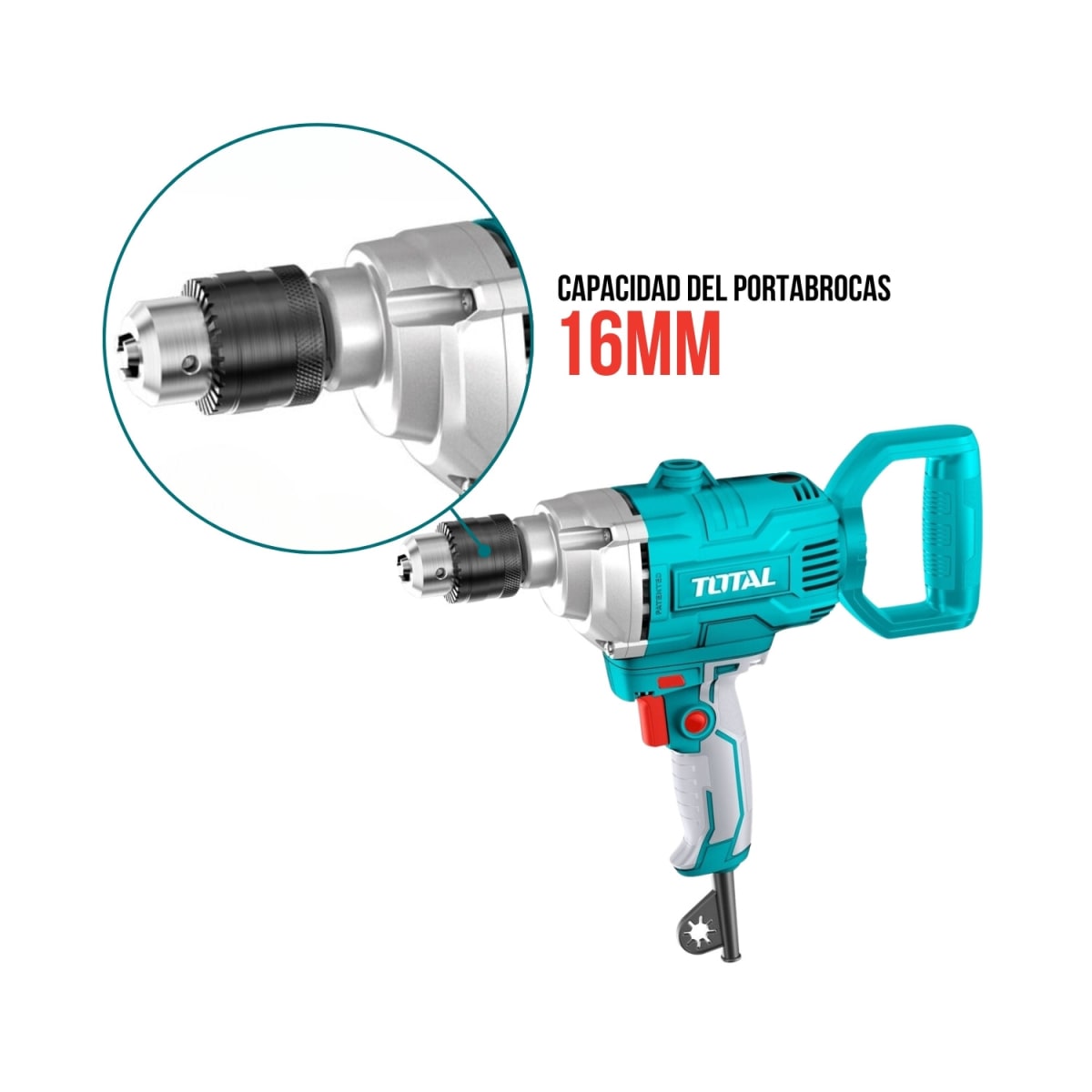 Taladro mezclador 1100w industrial Total6