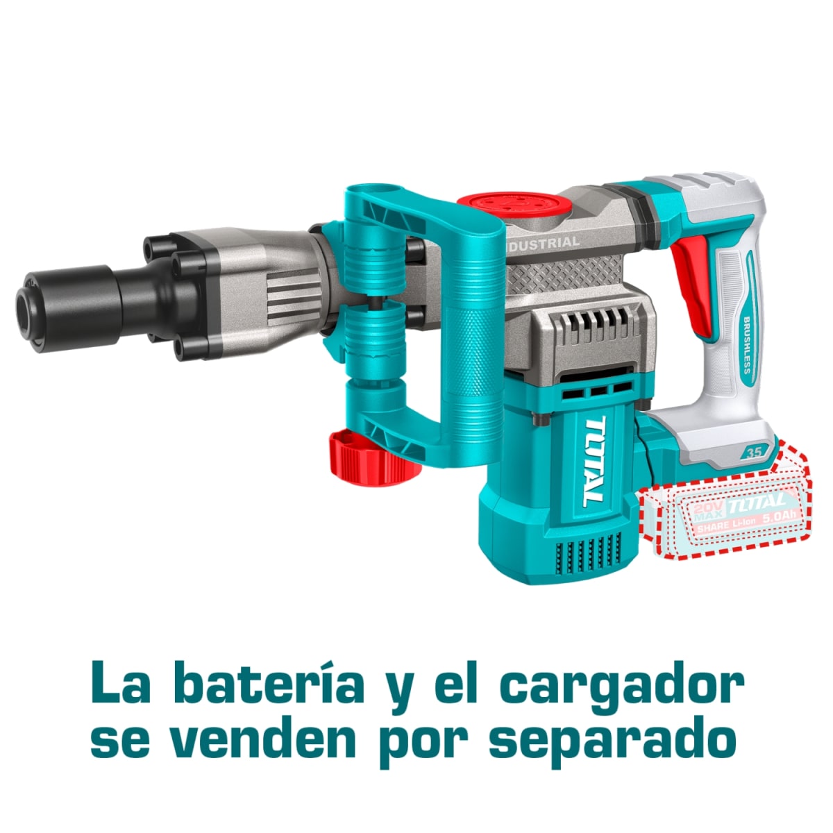 Martillo demoledor SDS Hexagonal 16 Joules 20v Total3