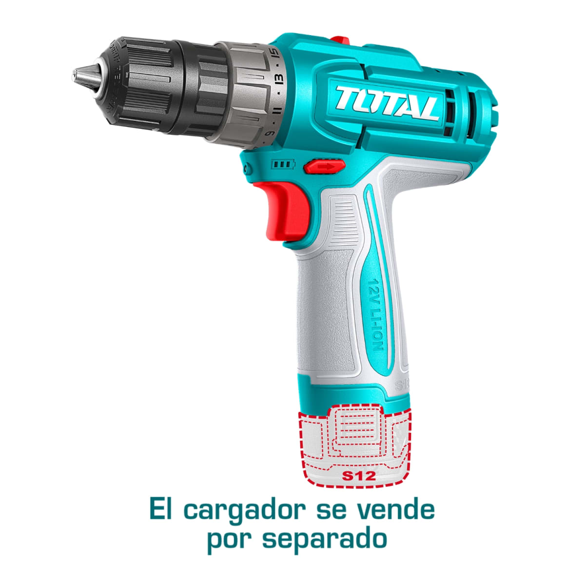 Taladro Atornillador 12v 20nm + 2 Batería tipo C Total3