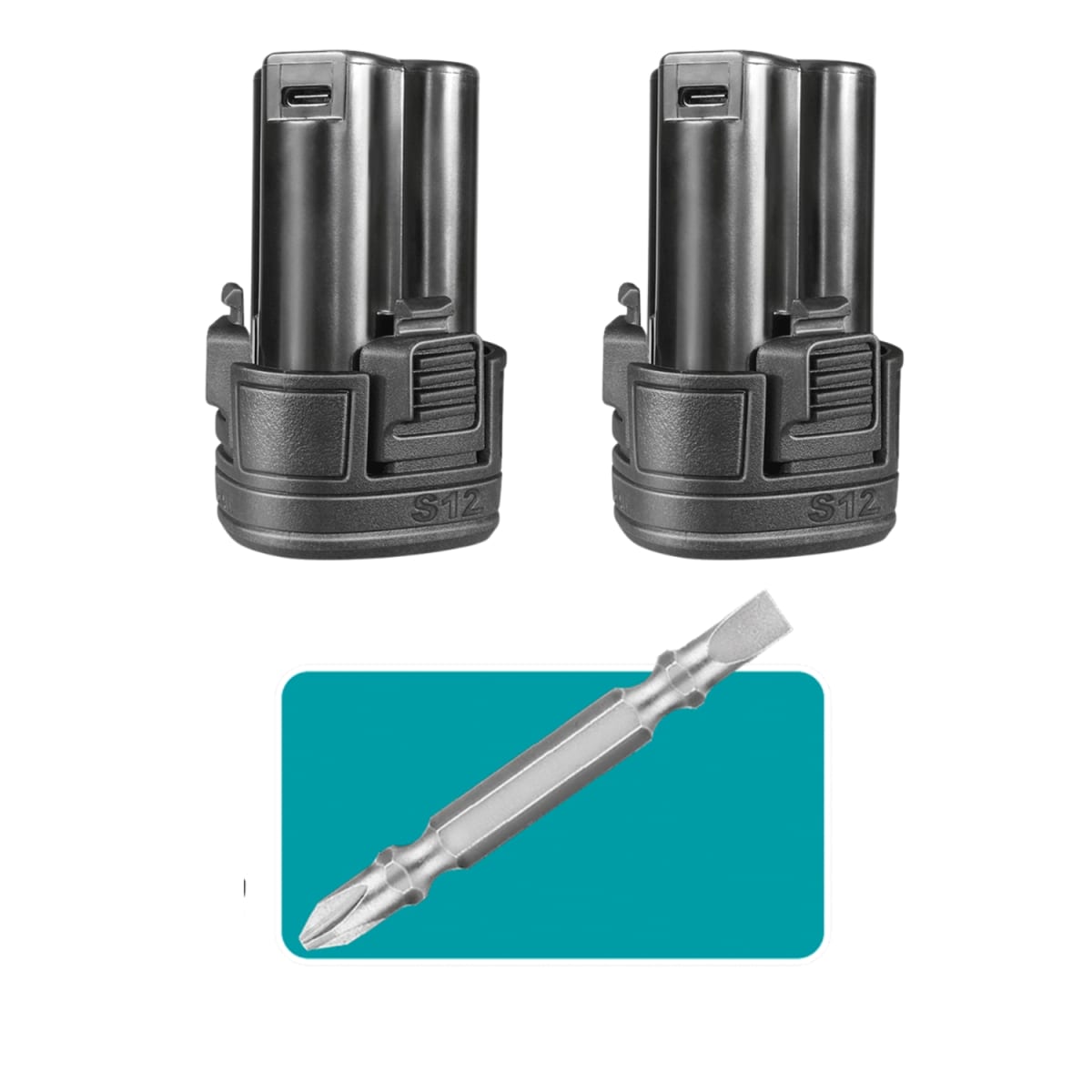 Taladro Atornillador 12v 20nm + 2 Batería tipo C Total4