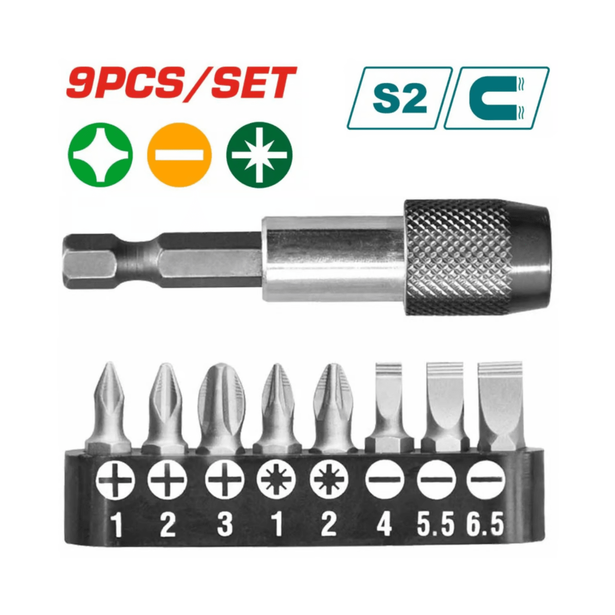 Taladro atornillador inalámbrico 20v + bateria y accesorios Total3