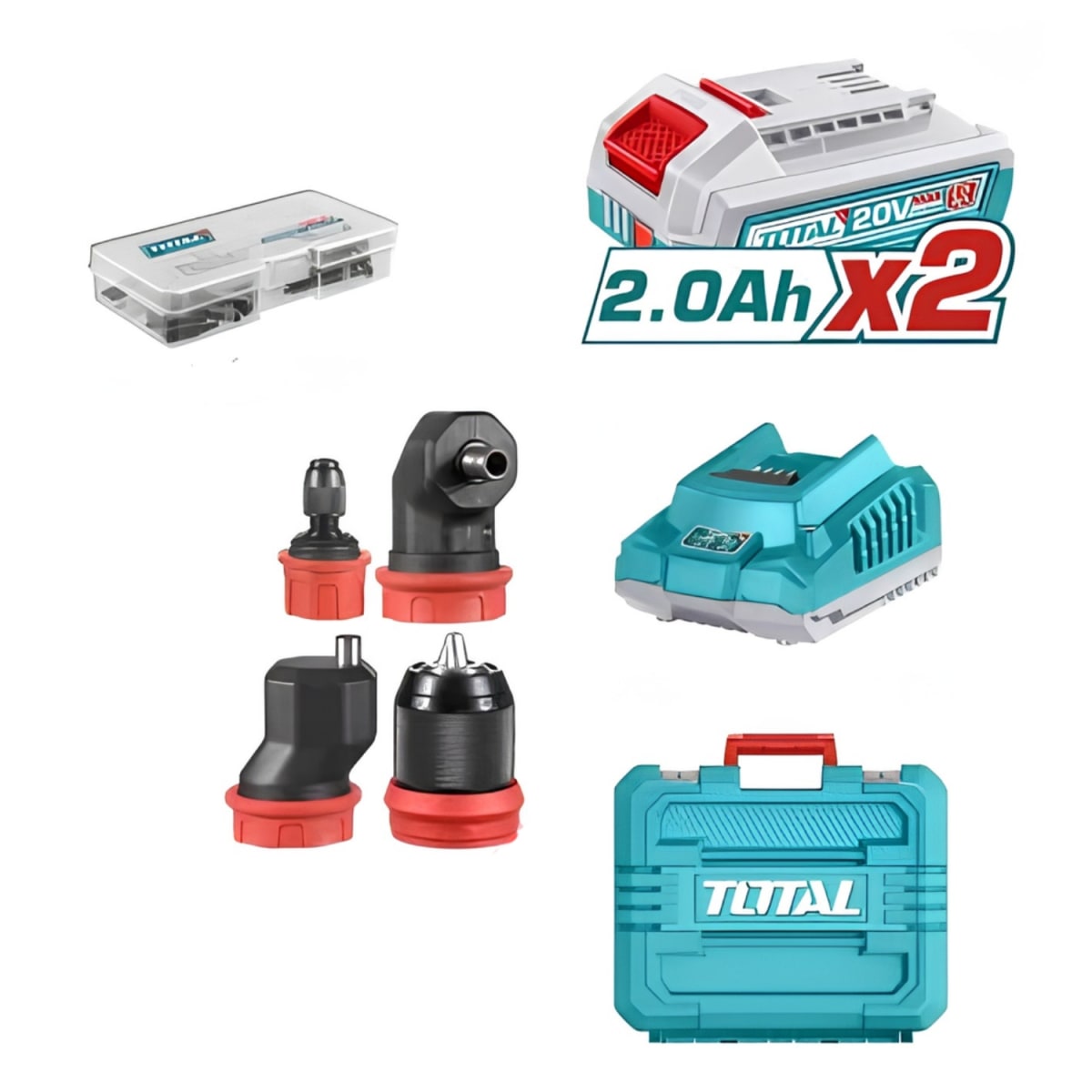 Taladro atornillador 66nm 4 en 1 Total3