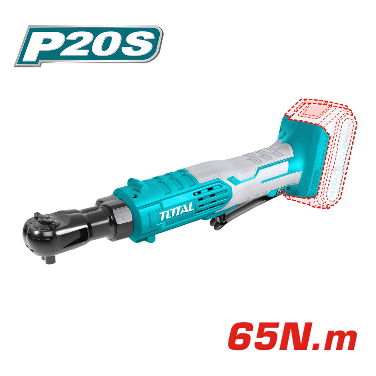 Llave Ratchet 65nm 20v (Solo Cabezal) Total 2