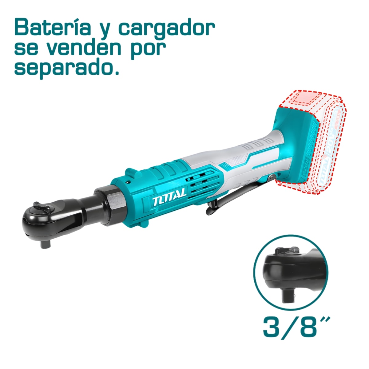 Llave Ratchet 65nm 20v (Solo Cabezal) Total3