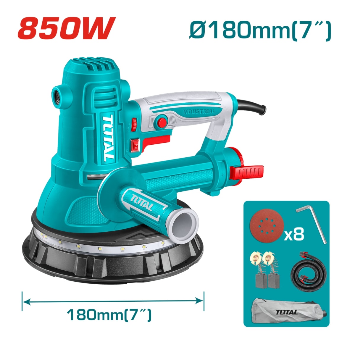 Lijadora de Drywall para Pared 850w 2700rpm Total2