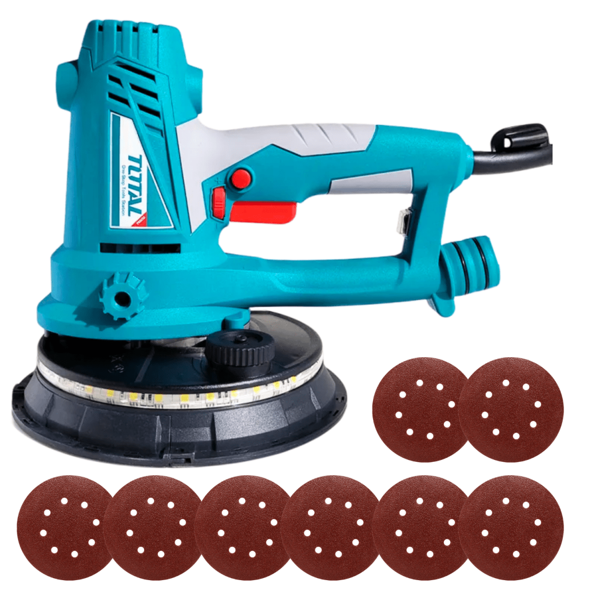 Lijadora de Drywall 750W 180MM con luz industrial Total2