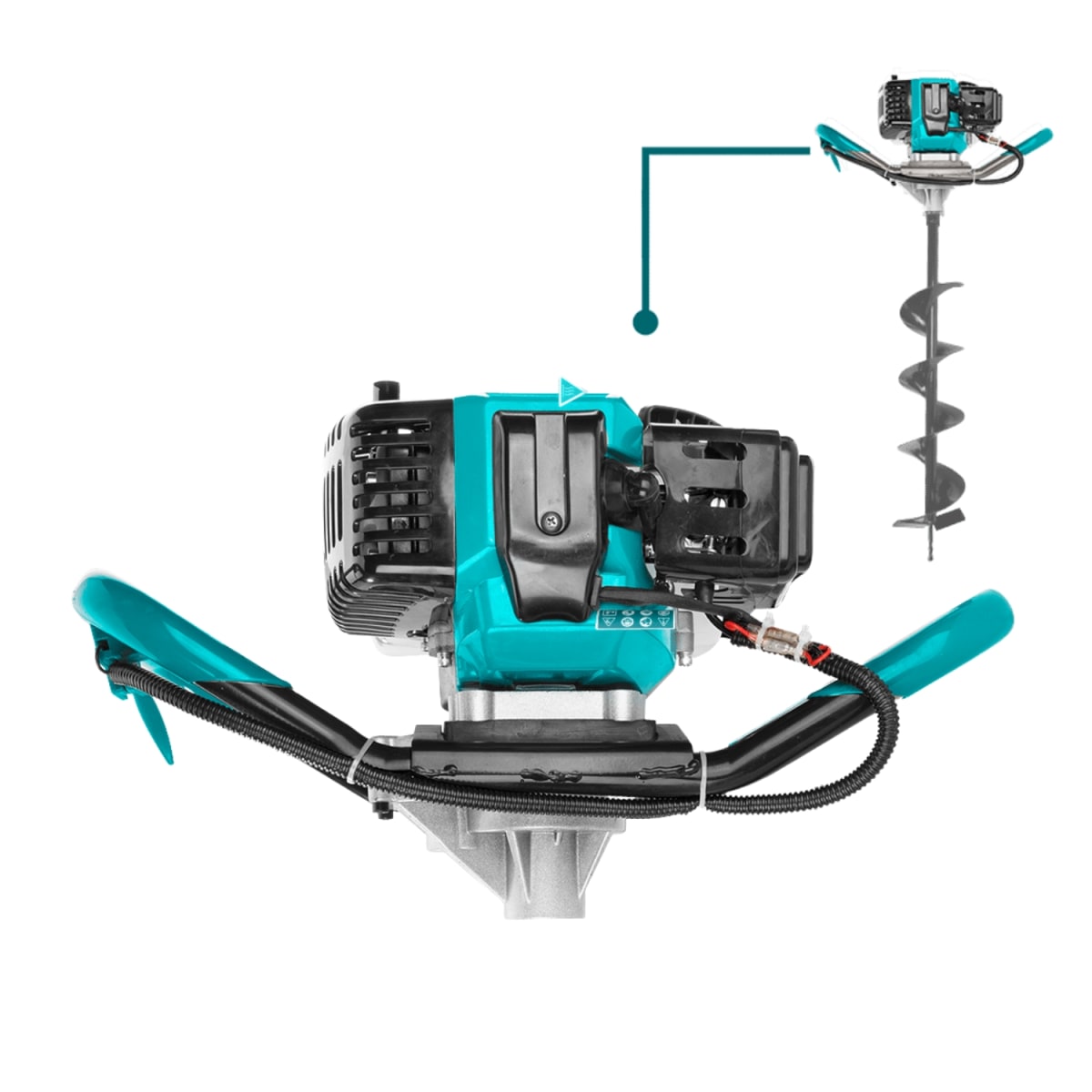 Ahoyadora a Gasolina 1.4kw 52cc + Broca Total4