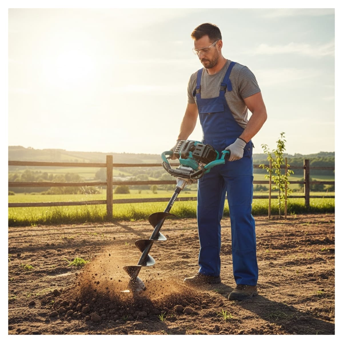 Ahoyadora a Gasolina 1.4kw 52cc + Broca Total8