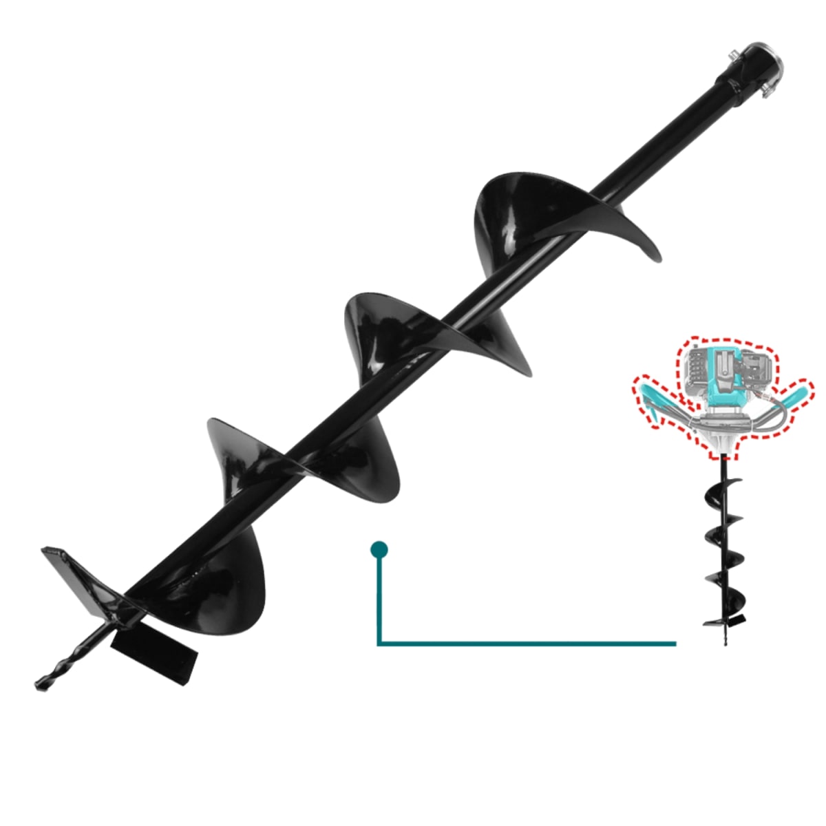 Ahoyadora a Gasolina 1.4kw 52cc + Broca Total7