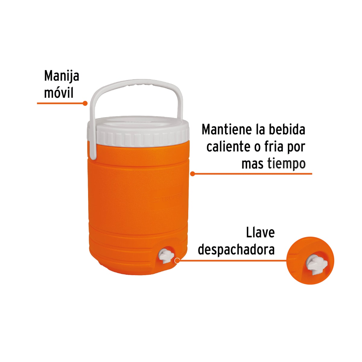 Termo de 18L para bebidas frias Truper5