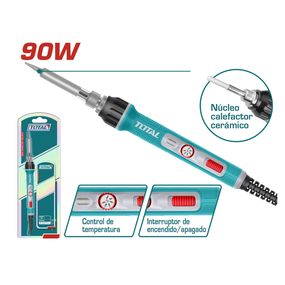 Cautin Electrico 90w Total TET016082