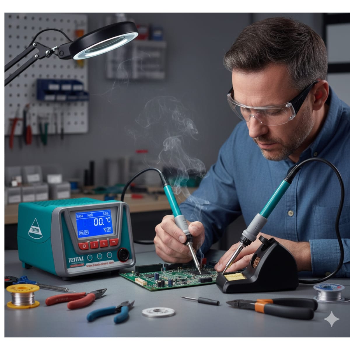 Estación de Soldadura Digital con Cautin 60w Total3