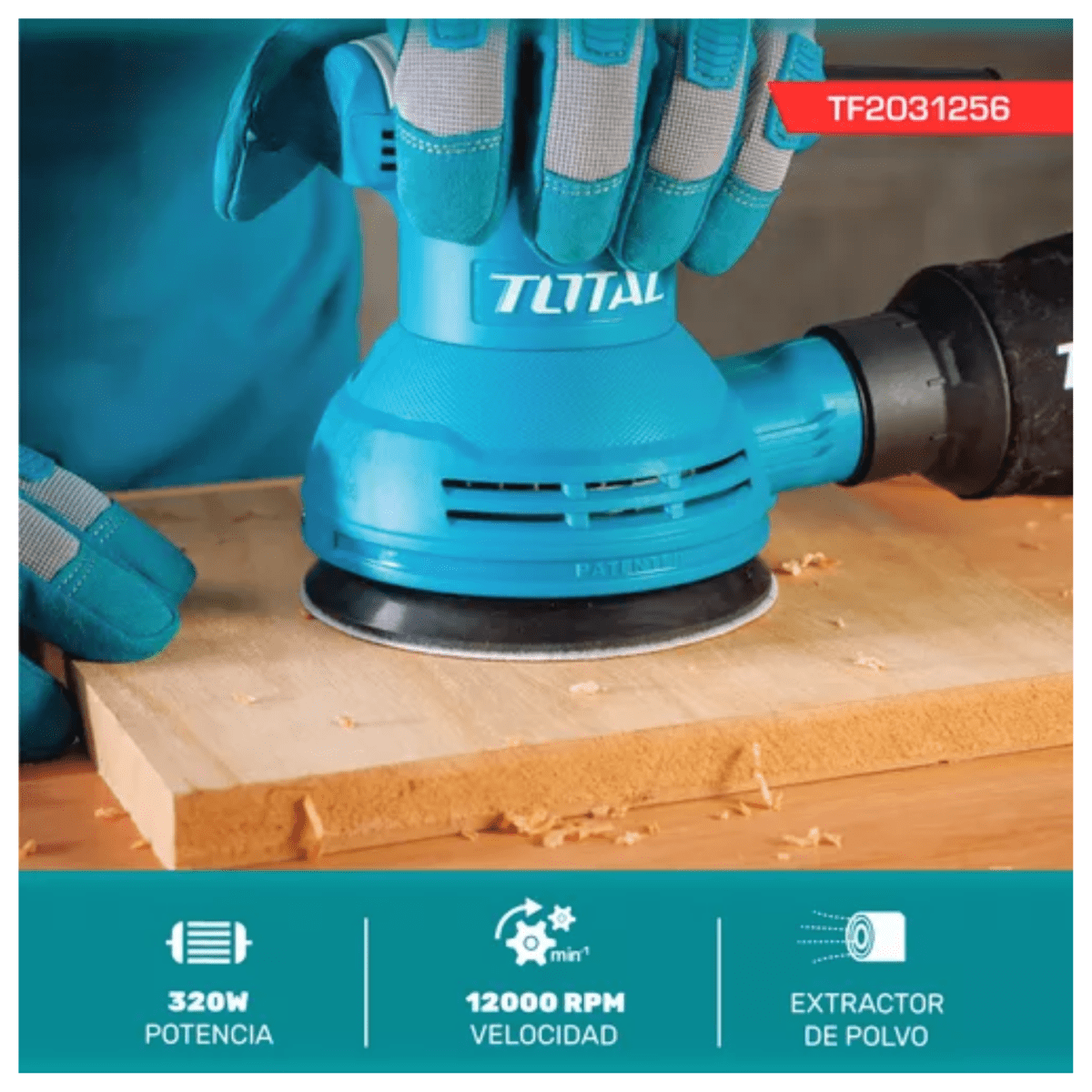Lijadora roto orbital 320w Industrial Total5