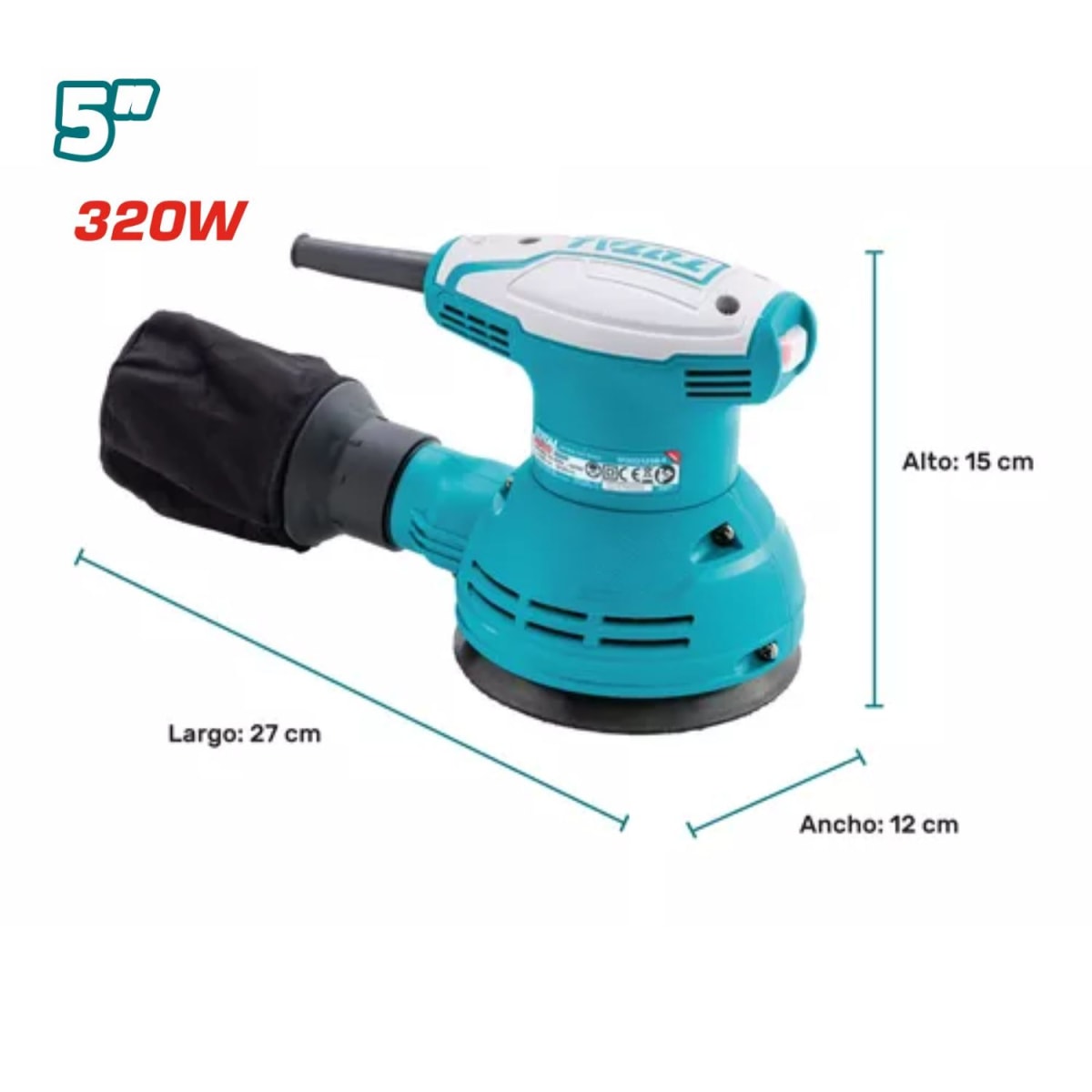 Lijadora roto orbital 320w Industrial Total2